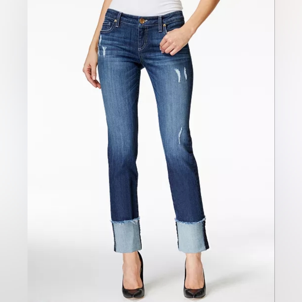 🎉Host Pick🎉 👖KUT from the KLOTH NWOT Cameron Straight Leg Cuff Jeans 👖